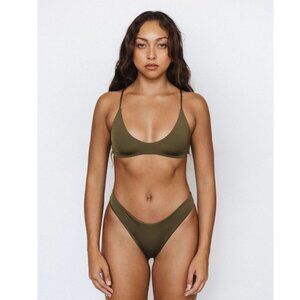 MAI Everyday Bikini Set (top M + bottom S) in Olive